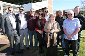 Federation Square owners after his victory at Geelong